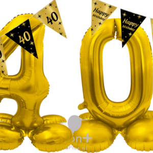 Staande Ballonnen met vlaggenlijn